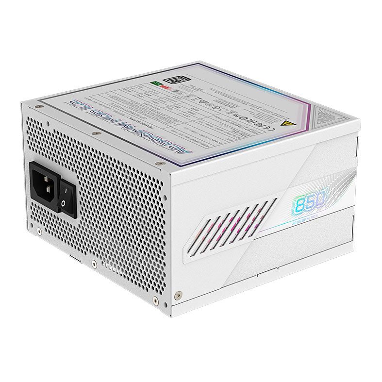 Fonte Gigabyte Aorus Elite P850W Ice, 850W, ATX 3.1, PCIe 5.0, Full-Modular, 80 Plus Platinum, Branco, GP-AE850PM-PG5-ICE