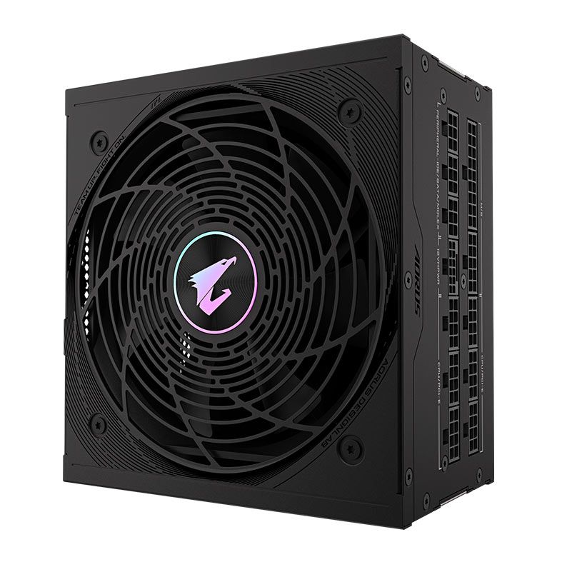 Fonte Gigabyte Aorus Elite P850W, 850W, ATX 3.1, PCIe 5.0, Full-Modular, 80 Plus Platinum, Preto, GP-AE850PM-PG5