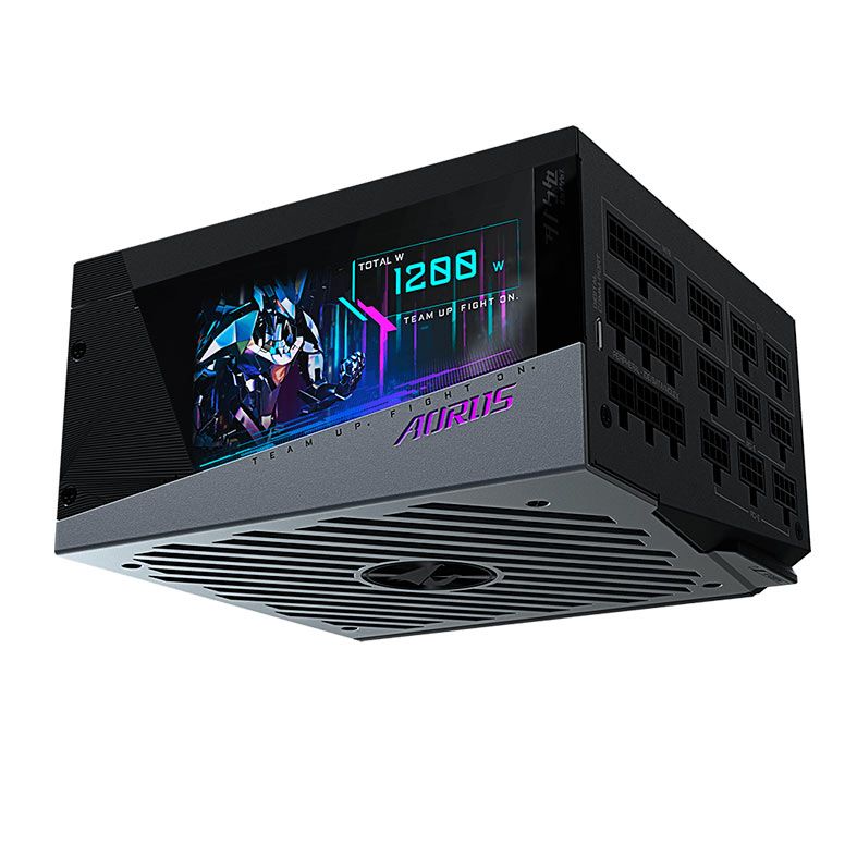 Fonte Gigabyte Aorus, 1200W, RGB, Full Modular, 80 Plus Platinum, Preto, GP-AP1200PM