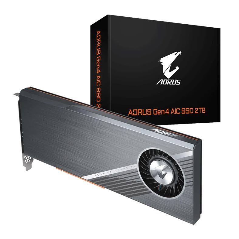 SSD Gigabyte Aorus Gen4 AIC, 2TB, PCIe 4.0 x16, NVMe 1.3, Leitura 15000 MB/s, Gravacao 9500 MB/s, GP-ASACNE6200TTTDA