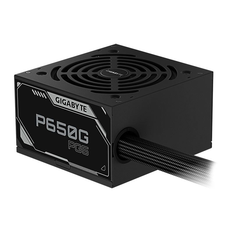 Fonte Gigabyte P650G PG5, 650W, ATX 3.1, PCIe 5.1, 80 Plus Gold, Preto, GP-P650G-PG5