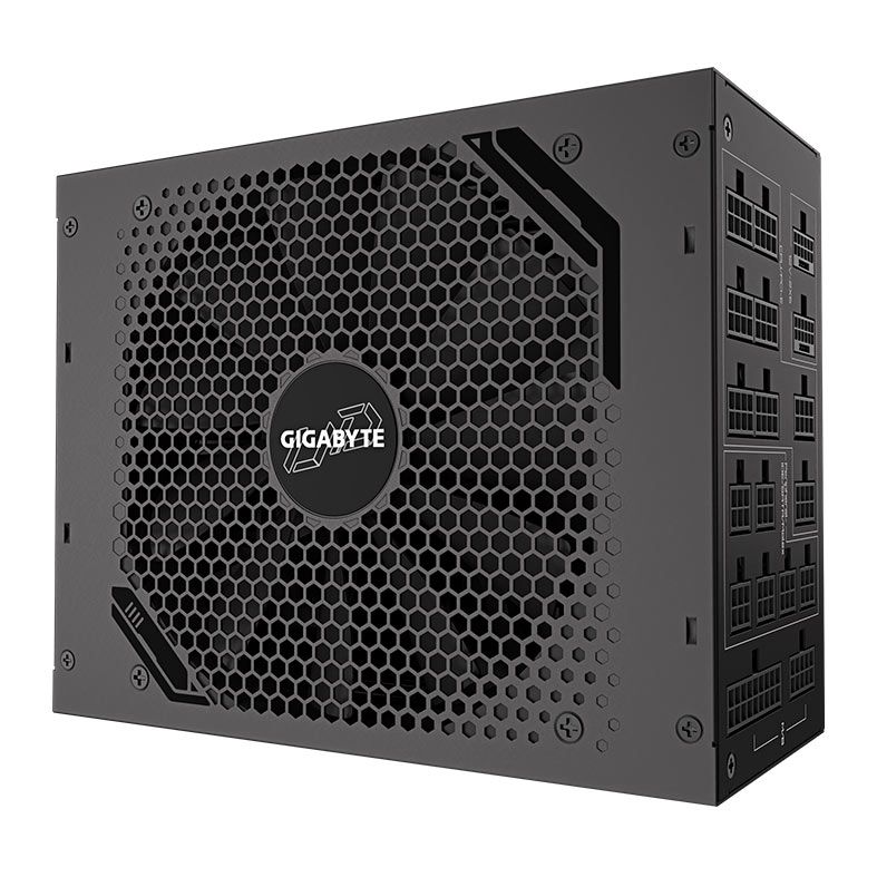 Fonte Gigabyte UD1600PM PG5 AI TOP, 1600W, ATX 3.1, PCIe 5.0, Full-Modular, 80 Plus Platinum, Preto, GP-UD1600PM-PG5