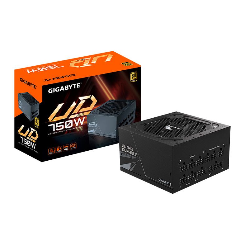 Fonte Gigabyte UD Gold, 750W, Full-Modular, 80 Plus Gold, Preto, GP-UD750GM