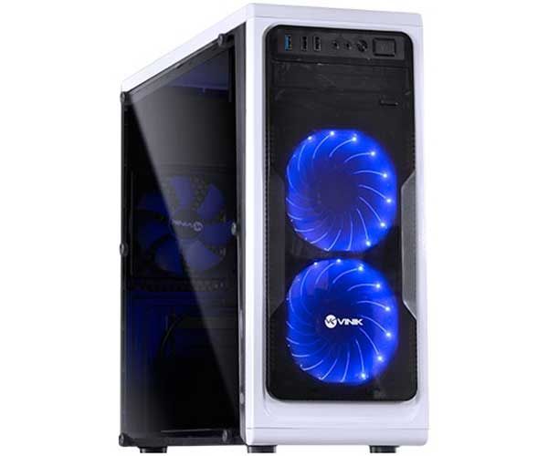 Gabinete Gamer Vinik VX Guardian Branco/Azul GRDBCOAZ2FCA, 26014
