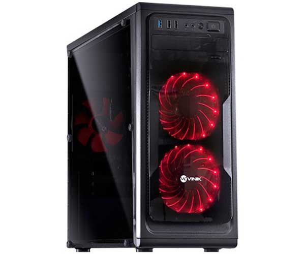 Gabinete Vinik VX Gaming Guardian Preto/Vermelho GRDPTOVM2FCA, 26012