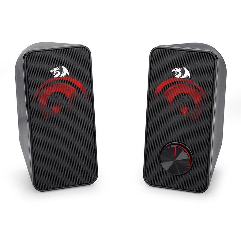Caixa de Som Redragon Stentor 2.0 Led Vermelho, GS500