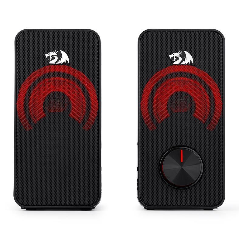 Caixa de Som Redragon Stentor 2.0 Led Vermelho, GS500
