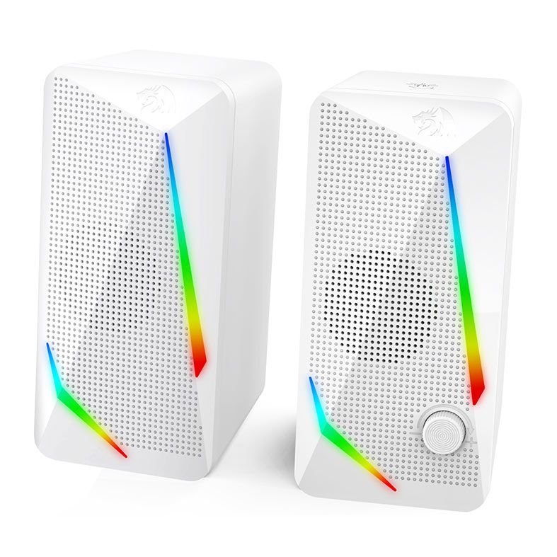 Caixa de Som Gamer Redragon Waltz, RGB, 5W RMS, P2/USB, Branco, GS510W