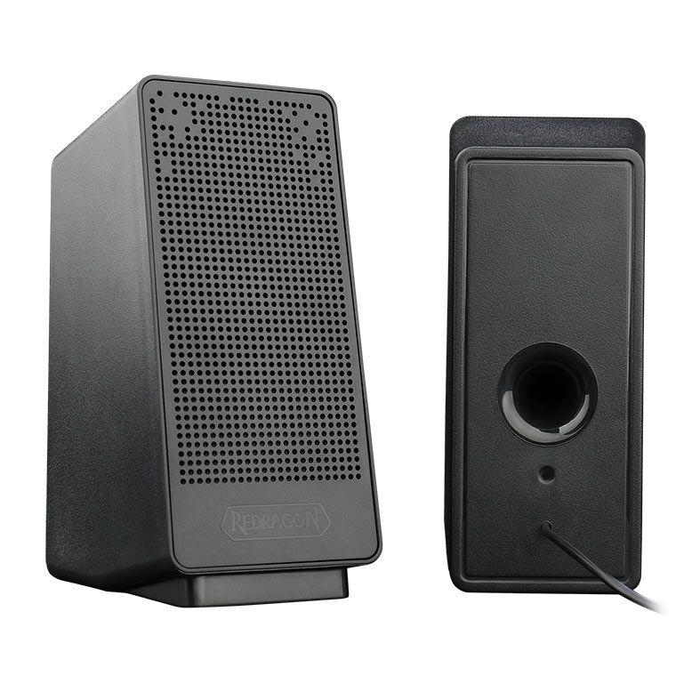 Caixa de Som Gamer Redragon Ranch, 2x3W RMS, USB, LED Vermelha, Preto, GS513-RANCH
