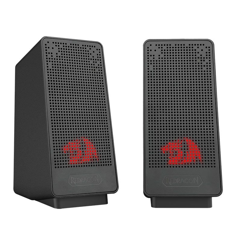 Caixa de Som Gamer Redragon Ranch, 2x3W RMS, USB, LED Vermelha, Preto, GS513-RANCH
