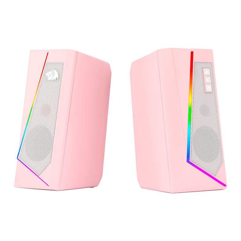 Caixa de Som Redragon Anvil, RGB, 5W RMS, USB e P2, Rosa, GS520P