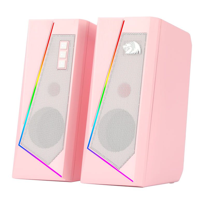 Caixa de Som Redragon Anvil, RGB, 5W RMS, USB e P2, Rosa, GS520P