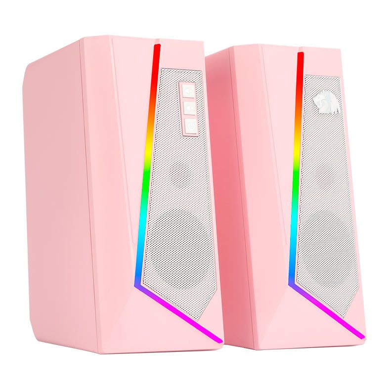 Caixa de Som Redragon Anvil, RGB, 5W RMS, USB e P2, Rosa, GS520P