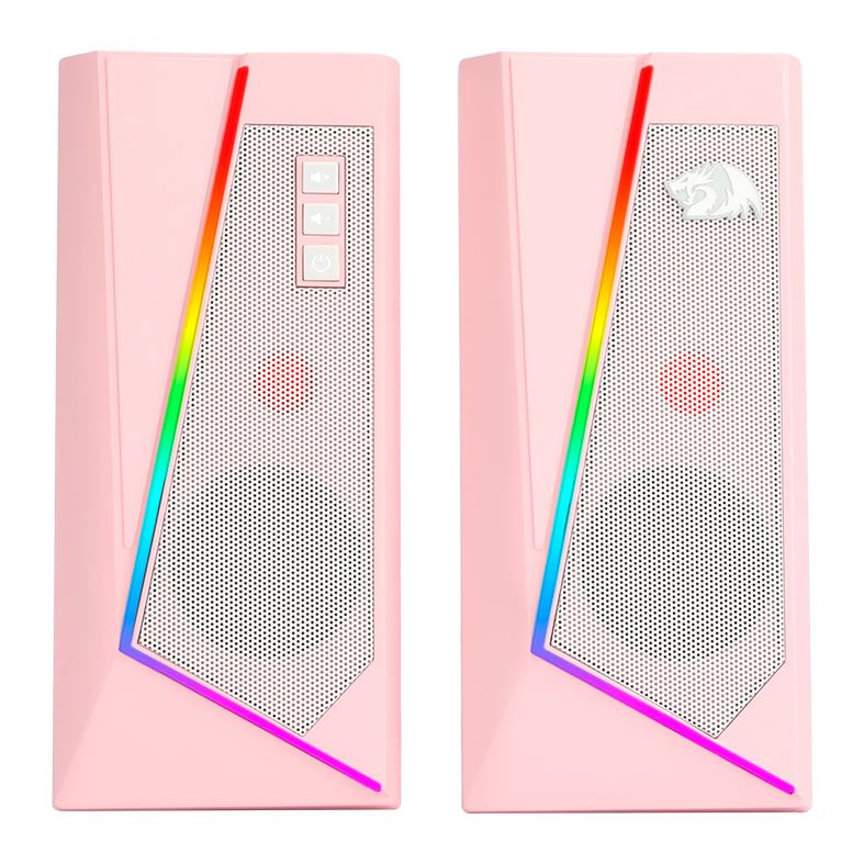Caixa de Som Redragon Anvil, RGB, 5W RMS, USB e P2, Rosa, GS520P