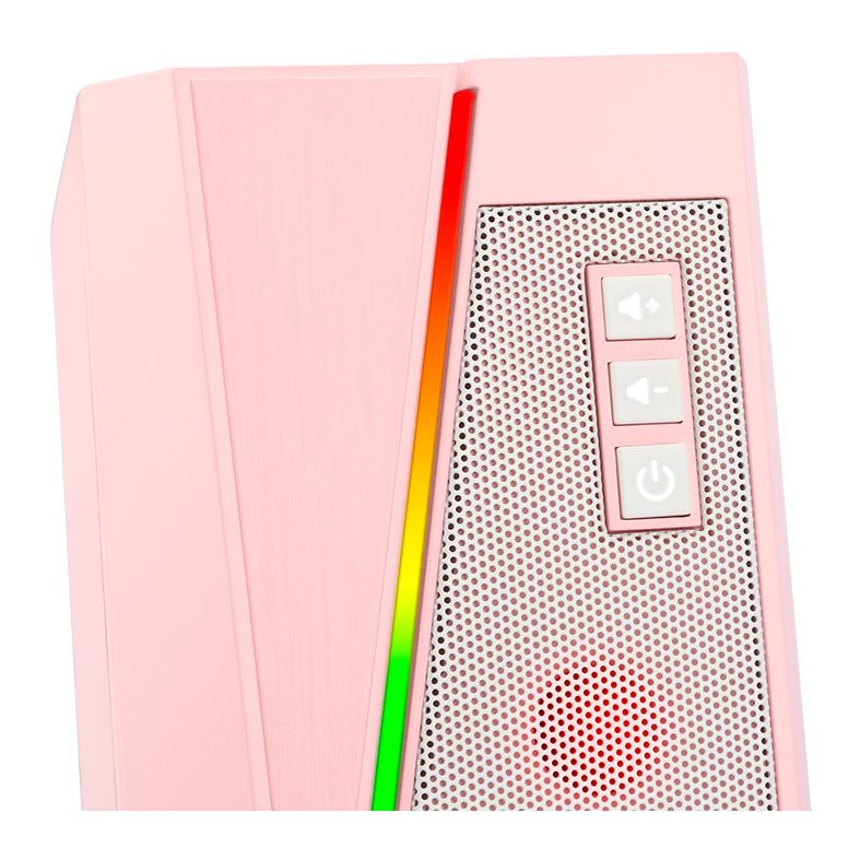 Caixa de Som Redragon Anvil, RGB, 5W RMS, USB e P2, Rosa, GS520P