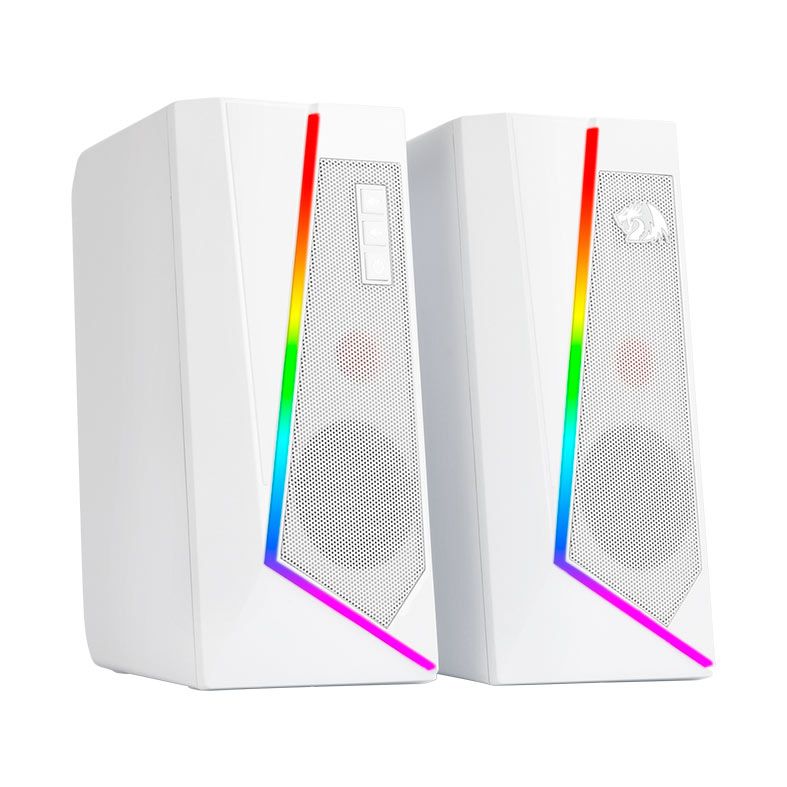 Caixa de Som Redragon Anvil, RGB, 5W RMS, USB e P2, Branca, GS520W