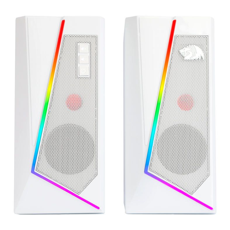 Caixa de Som Redragon Anvil, RGB, 5W RMS, USB e P2, Branca, GS520W