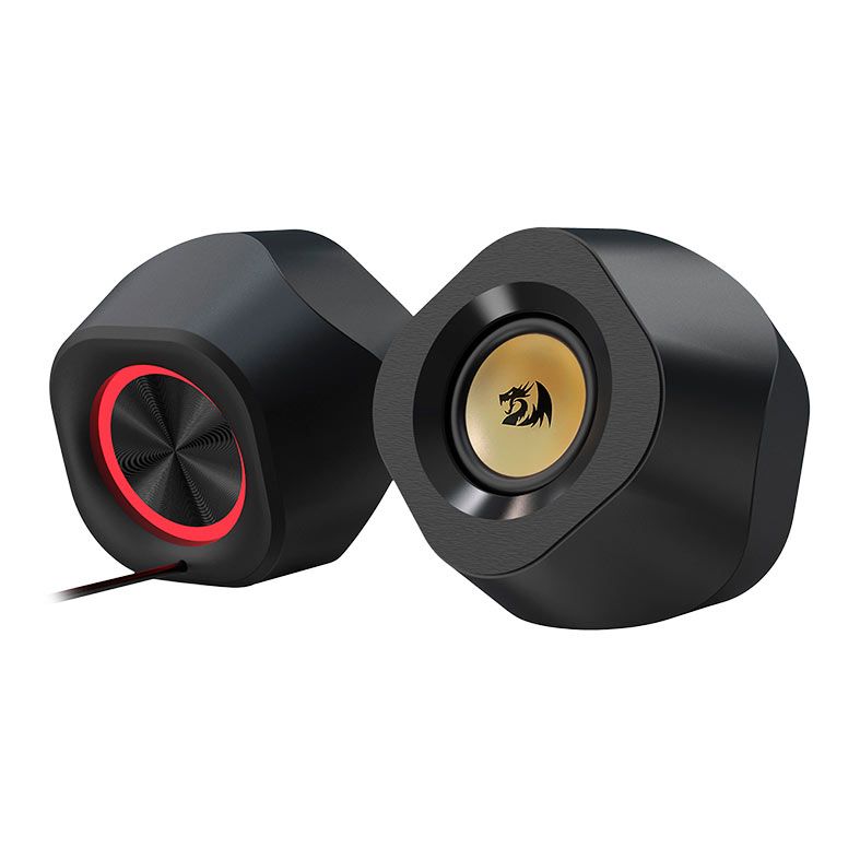 Caixa de Som Redragon Kaidas, RGB, 2x3W RMS, USB/Bluetooth/P2, Preta, GS590