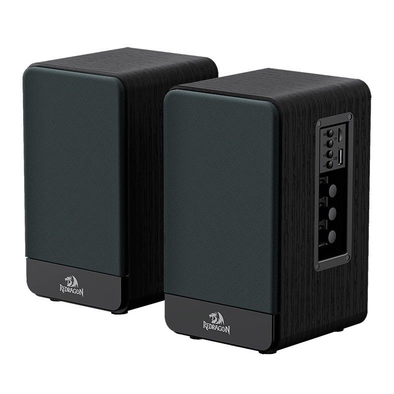 Caixa de Som Redragon Mouthpiece, 2x10W RMS, USB/Bluetooth/P2, Preta, GS813