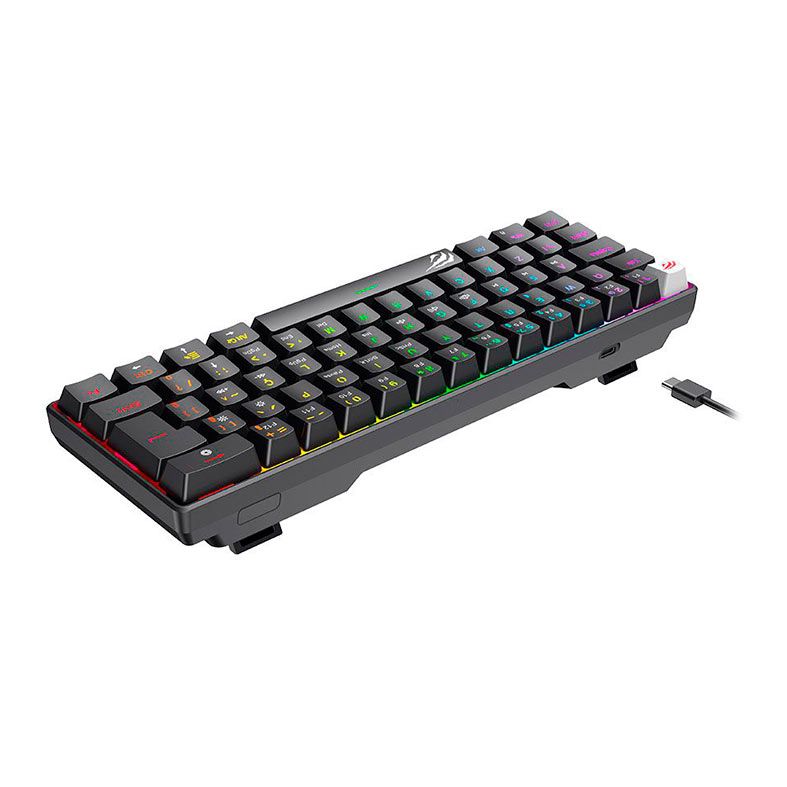 Teclado Mecanico Havit GT-KB11L, RGB, ABNT2, Switch Vermelho, Preto, GT-KB11L-PB