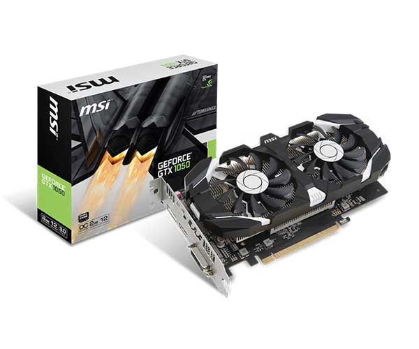 Placa de Vídeo MSI GeForce GTX 1050 2GT OC GDDR5 128Bit