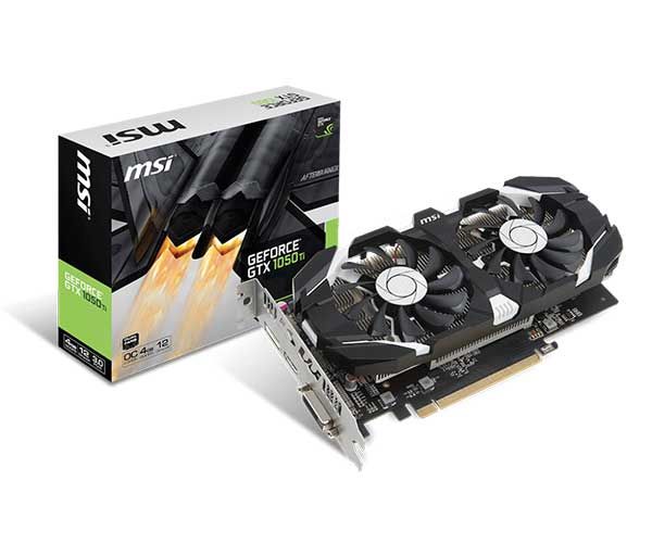 Placa de Vídeo MSI GeForce GTX 1050 Ti 4GT OC GDDR5 128Bit