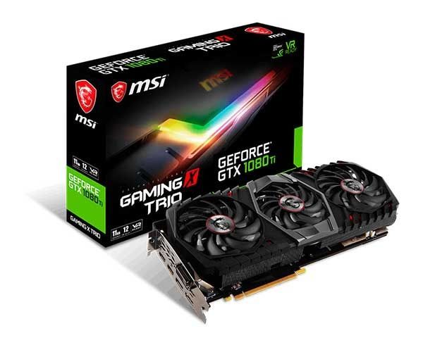 Placa de Vídeo MSI Geforce GTX 1080 Ti Gaming X Trio 11G GDDR5X