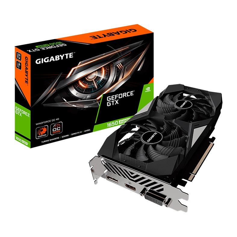 Placa de Video Gigabyte Geforce GTX 1650 Super 4GB Windforce OC, GV-N165SWF2OC-4GD