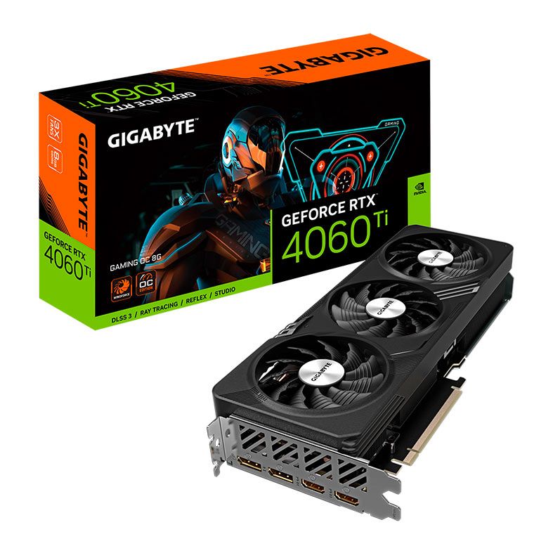 Placa de Video Gigabyte GeForce RTX 4060 Ti Gaming OC, 8GB, GDDR6, 128-bit, GV-N406TGAMING-OC-8GD