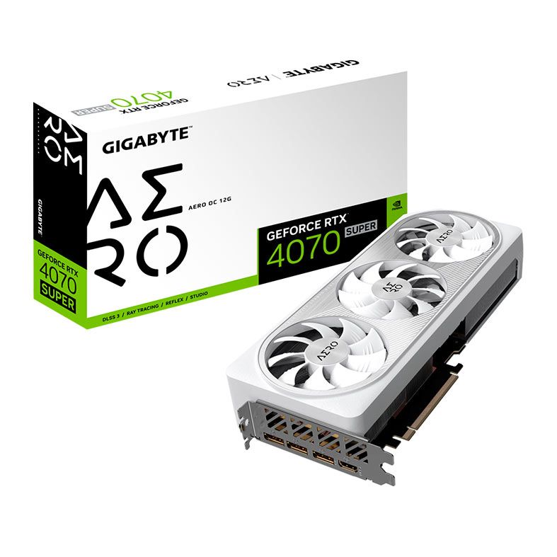 Placa de Video Gigabyte GeForce RTX 4070 Super Aero OC, 12GB, GDDR6X, 192-bits, GV-N407SAERO-OC-12GD