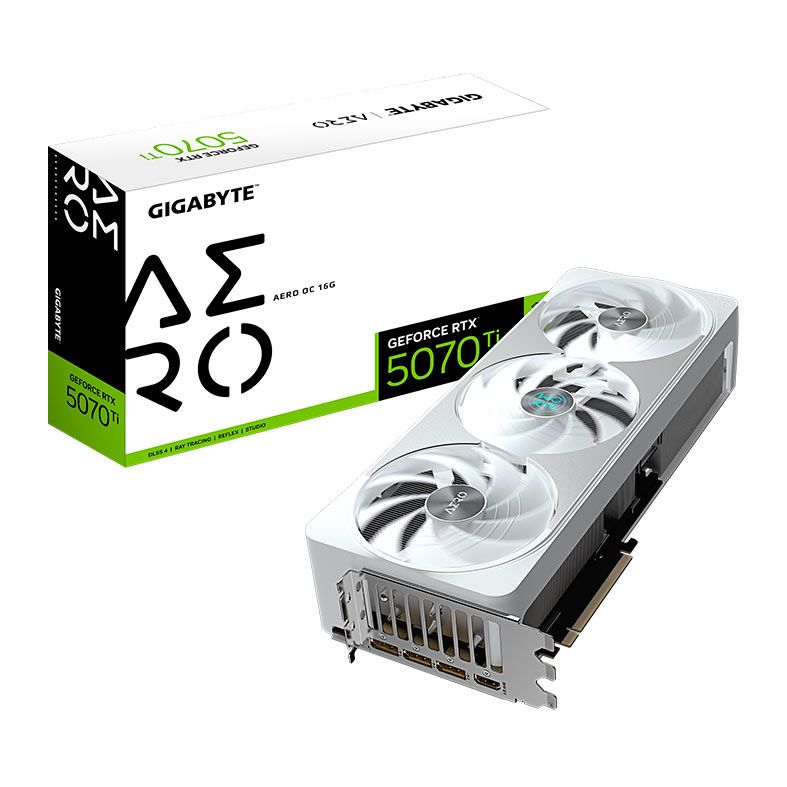 Placa de Video Gigabyte GeForce RTX 5070 Ti Aero OC, 16GB, GDDR7, 256-bit, GV-N507TAERO-OC-16GD