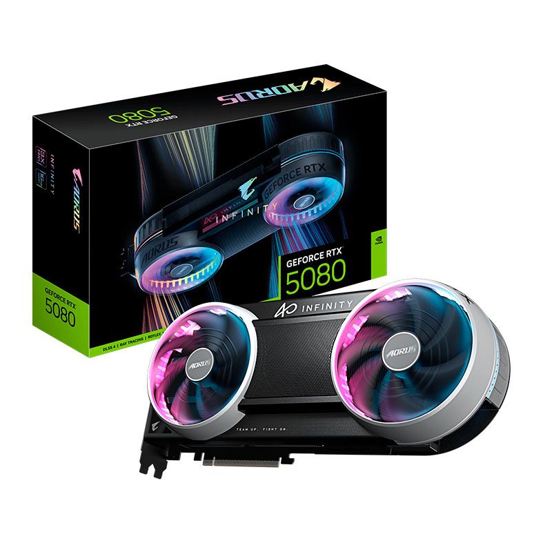 Placa de Video Gigabyte GeForce RTX 5080 Aorus Infinity, 16GB, GDDR7, 256-bit, GV-N5080AORUS-IF-16GD