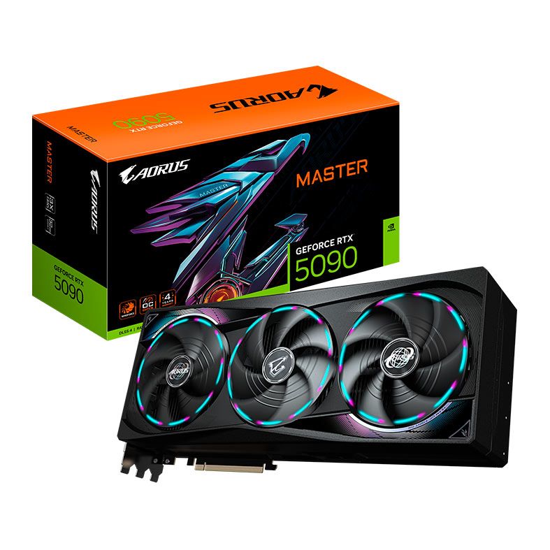 Placa de Video Gigabyte GeForce RTX 5090 Aorus Master, 32GB, GDDR7, 512-bit, GV-N5090AORUS-M-32GD