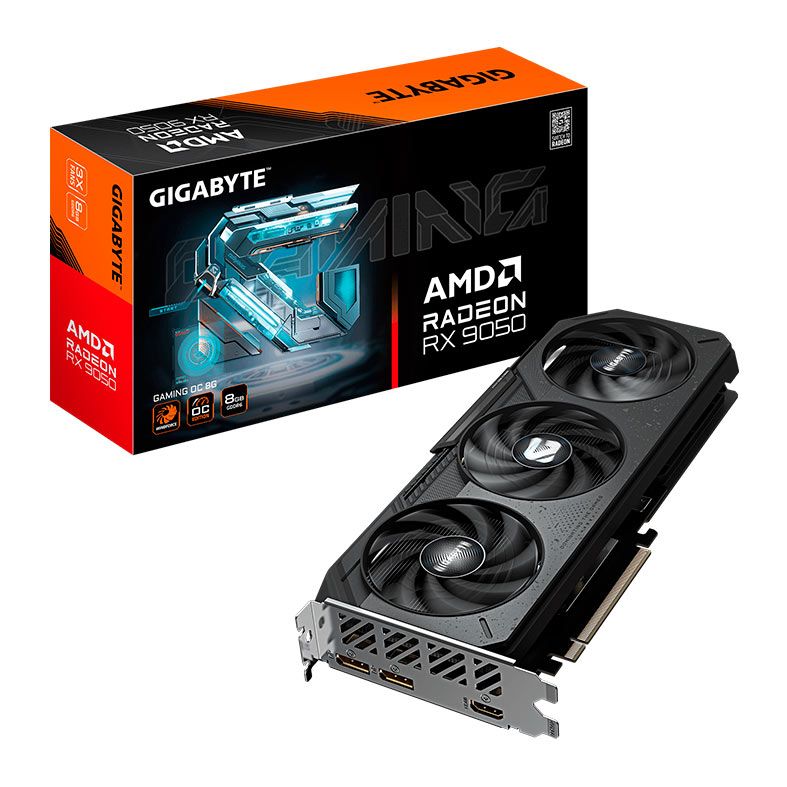 Placa de Video Gigabyte Radeon RX 9050 Gaming OC, 8GB, GDDR6, 128-bit, GV-R9050GAMING-OC-8GD