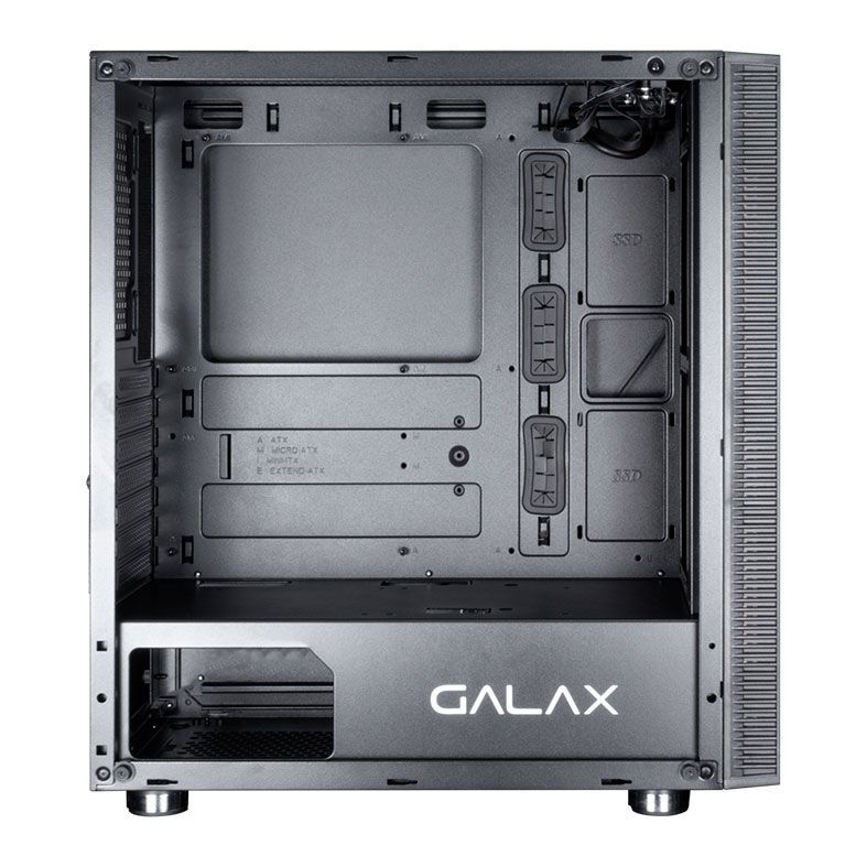 Gabinete Galax Quasar Lateral Vidro Temp Preto, GX600