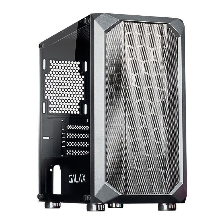 Gabinete Galax Nebulosa Lateral Vidro Temp Preto, GX700