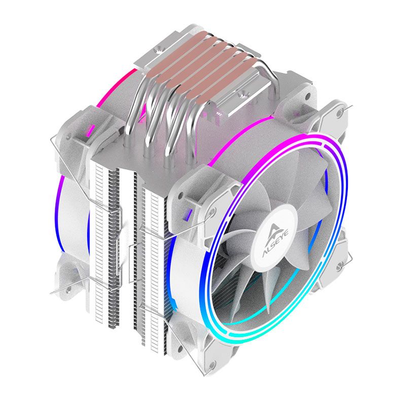 Cooler Para Processador Alseye H120D, ARGB, 120mm, Branco, H120D-W-ALSEYE