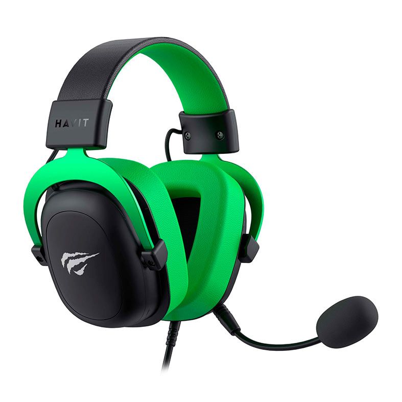 Headset Havit H2002D, Drivers 53m, Preto e Verde, HVGMH-H2002D-BN