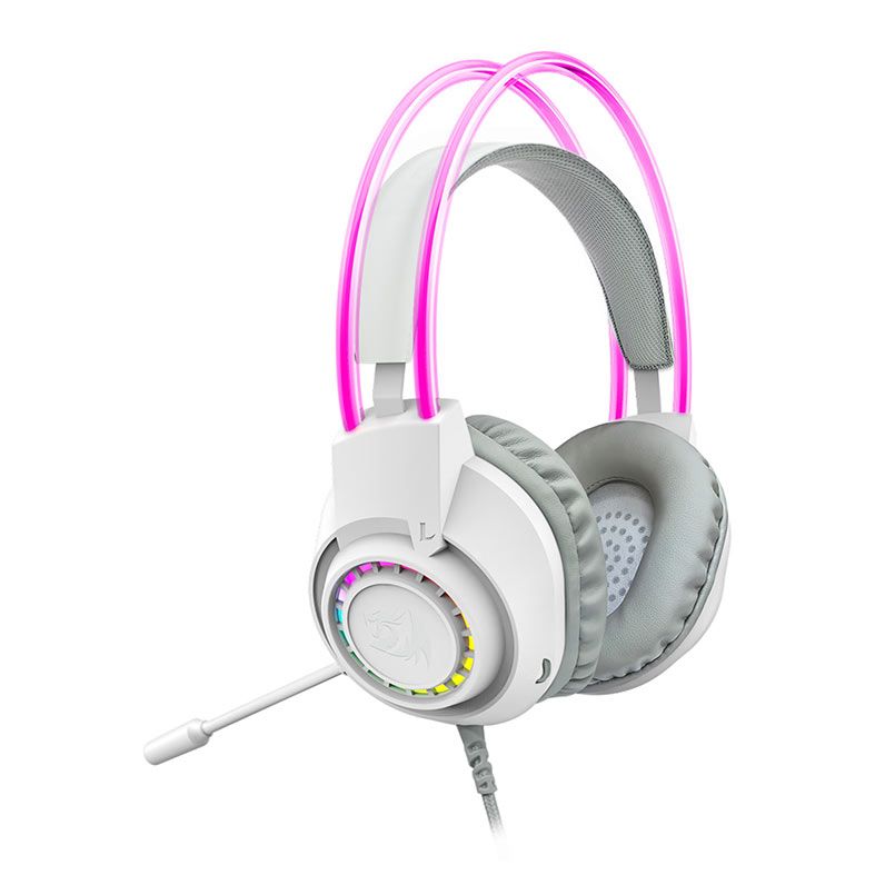 Headset Gamer Redragon Scream, RGB, Drivers 40mm, Branco, H231W-RGB