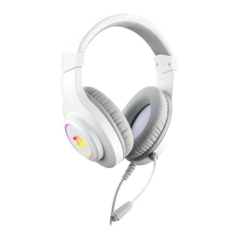 Headset Gamer Redragon Hylas Lunar White, RGB, Drivers 50mm, H260-W