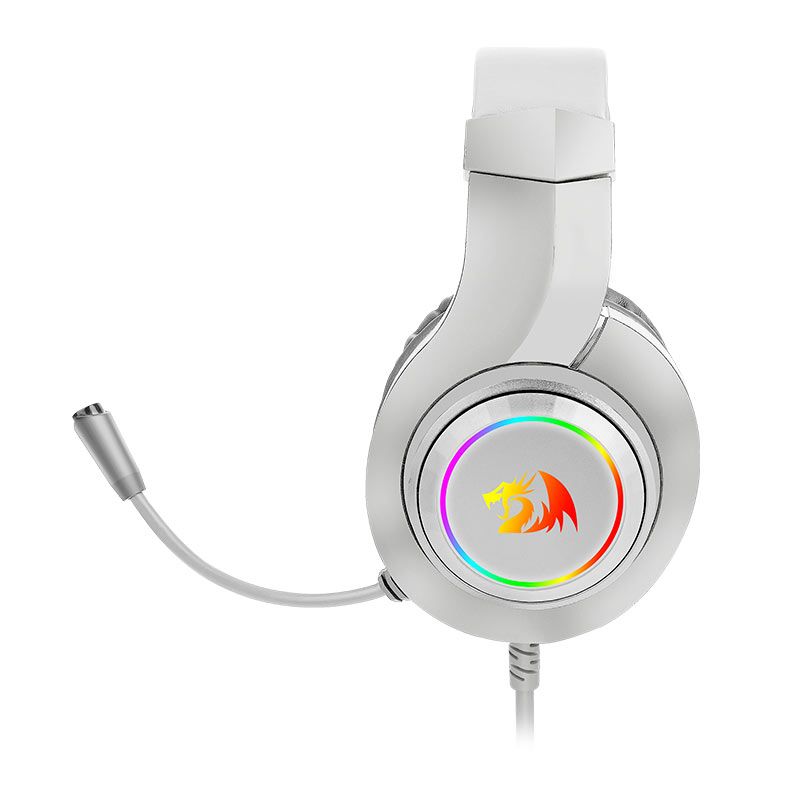 Headset Gamer Redragon Hylas Lunar White, RGB, Drivers 50mm, H260-W