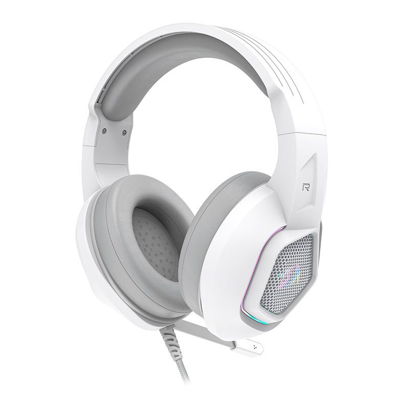 Headset Gamer Redragon Medea, RGB, Drivers 50mm, Branco, H280W-RGB