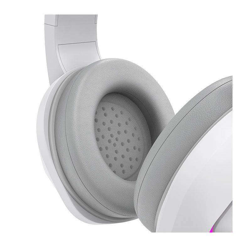 Headset Gamer Redragon Medea, RGB, Drivers 50mm, Branco, H280W-RGB