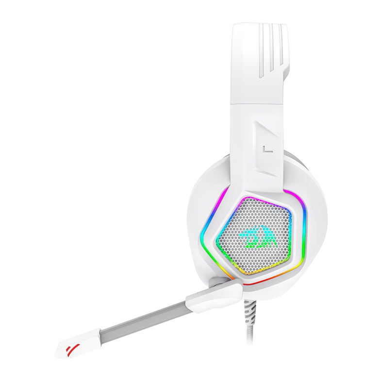 Headset Gamer Redragon Medea, RGB, Drivers 50mm, Branco, H280W-RGB