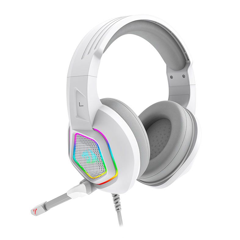 Headset Gamer Redragon Medea, RGB, Drivers 50mm, Branco, H280W-RGB