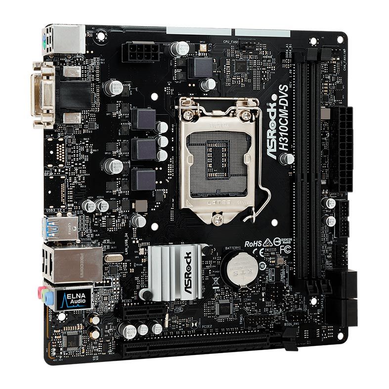Placa Mae ASRock H310CM-DVS DDR4 Socket LGA1151 Chipset Intel H310