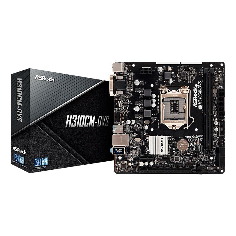 Placa Mae ASRock H310CM-DVS DDR4 Socket LGA1151 Chipset Intel H310