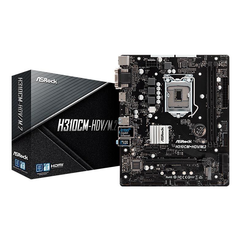 Placa Mae ASRock H310CM-HDV/M.2 DDR4 Socket LGA1151 Chipset Intel H310