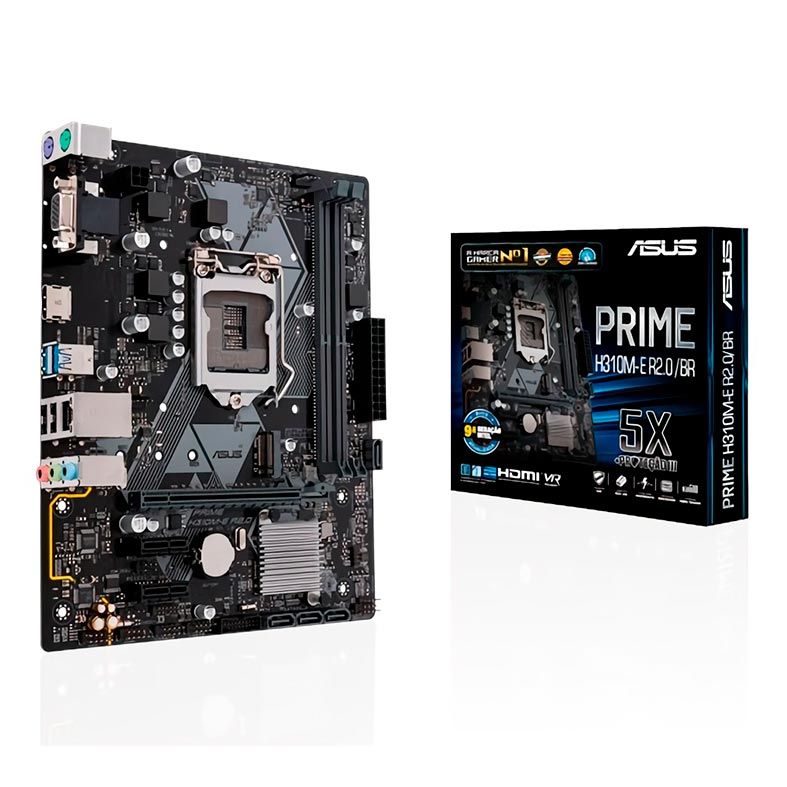 Placa Mae Asus Prime H310M-E R2.0/BR DDR4 Socket LGA1151 Chipset Intel H310