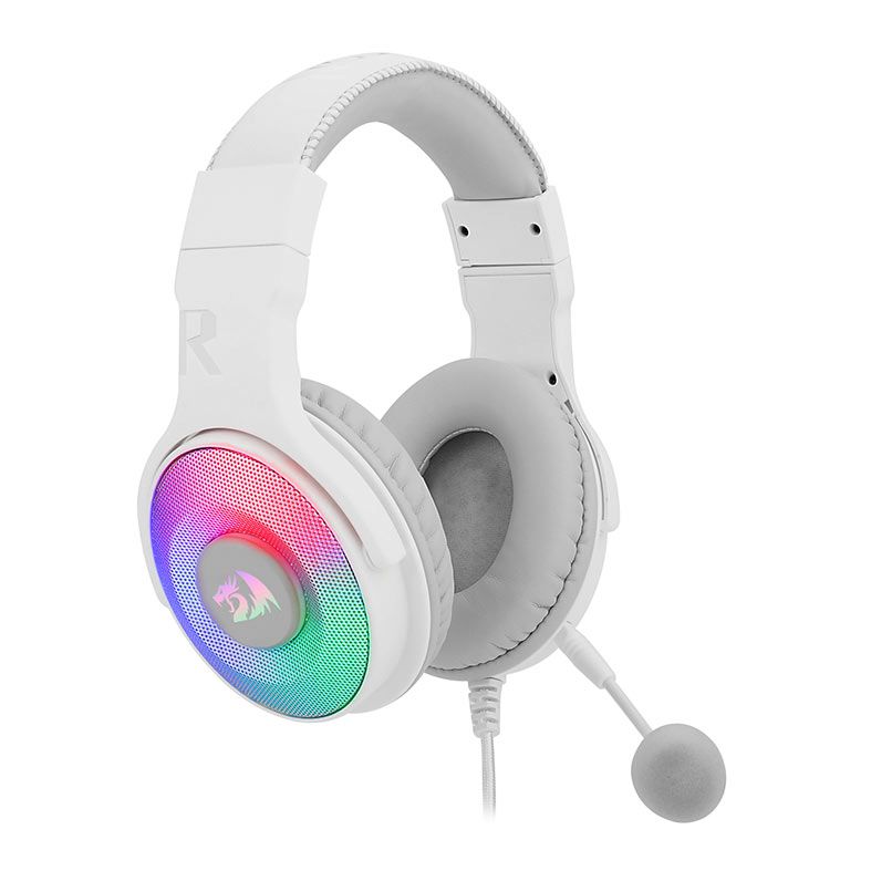 Headset Gamer Redragon Pandora Lunar White, RGB, Drivers 50mm, H350W-RGB